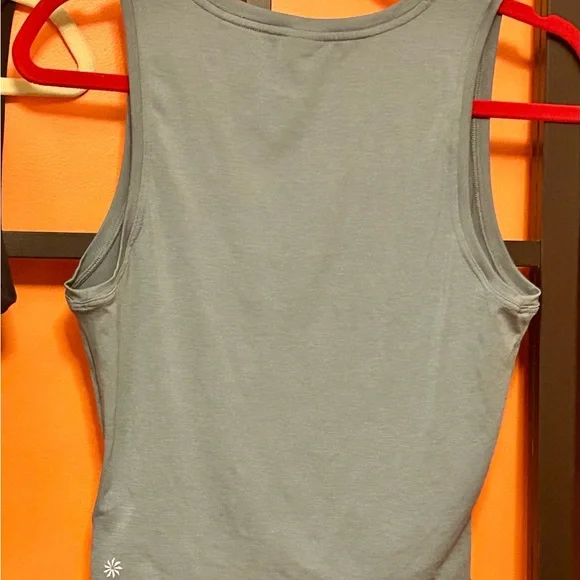 Athleta Twist-Knot Sleeveless Tank Top - Black & and Gray Blue - Picture 3 of 8
